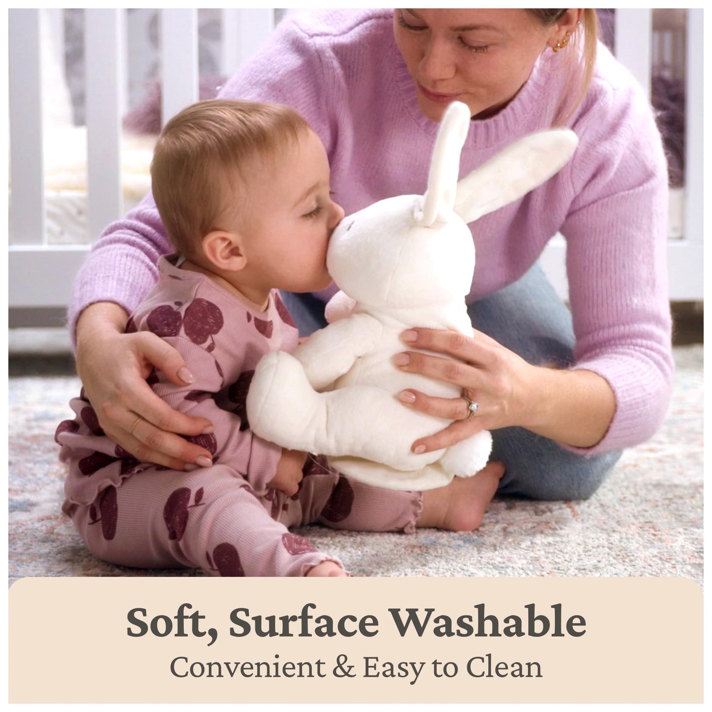 Baby GUND Flora The Bunny Animated Plush Stuffed Animal Toy, Cream, 12"