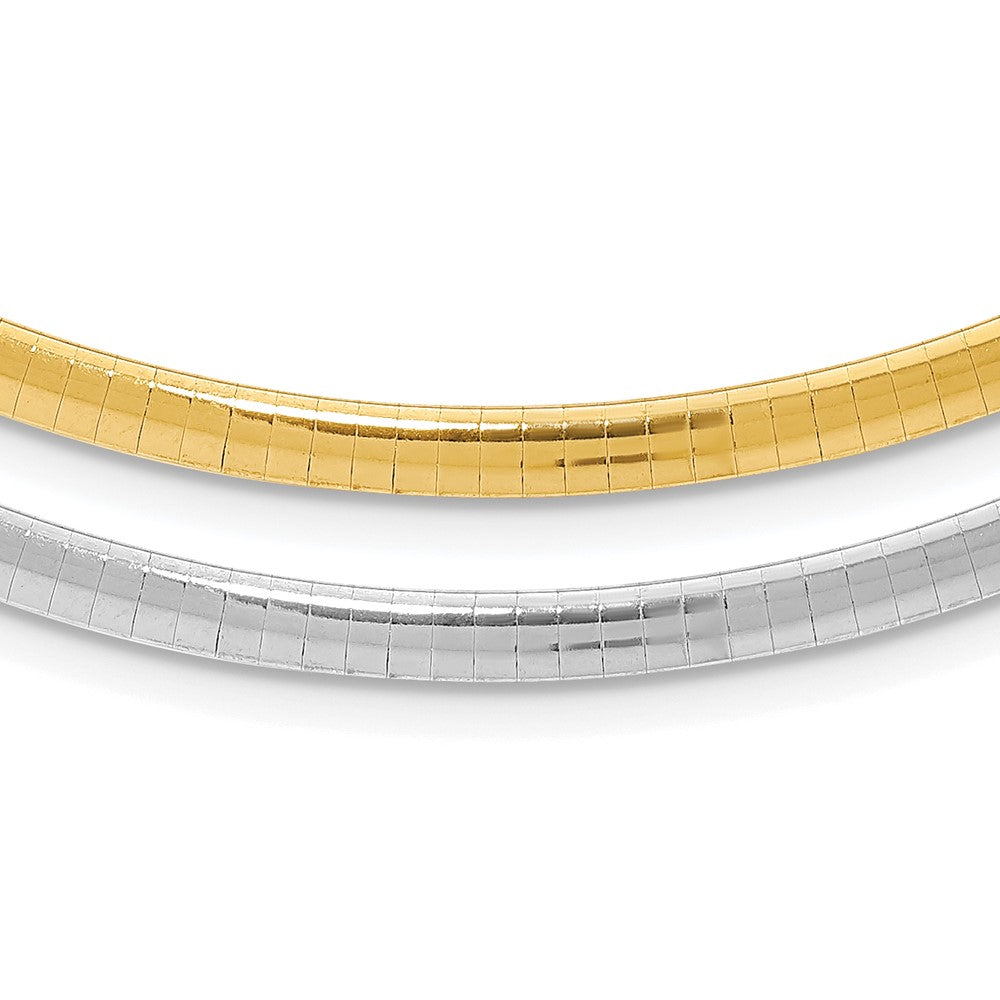 Sterling Silver Gold-plated 4mm Reversible w/2in ext Cubetto Chain 16 Inches