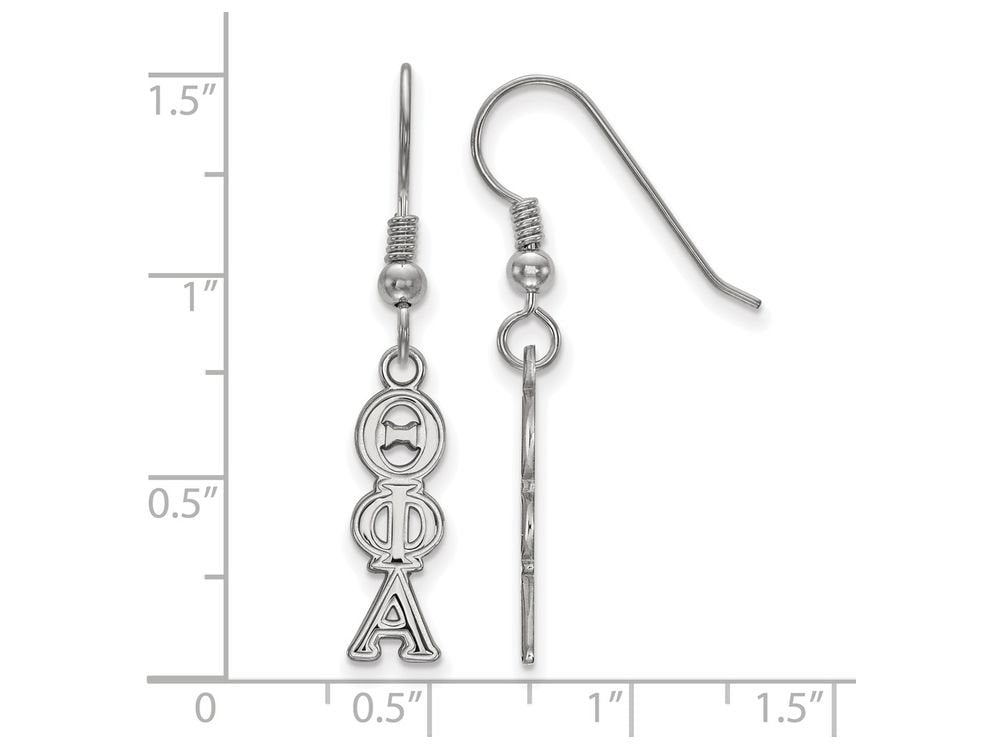 Sterling Silver Official Licensed Greek Sororities Theta Phi Alpha (???) Dangle Medium Earrings