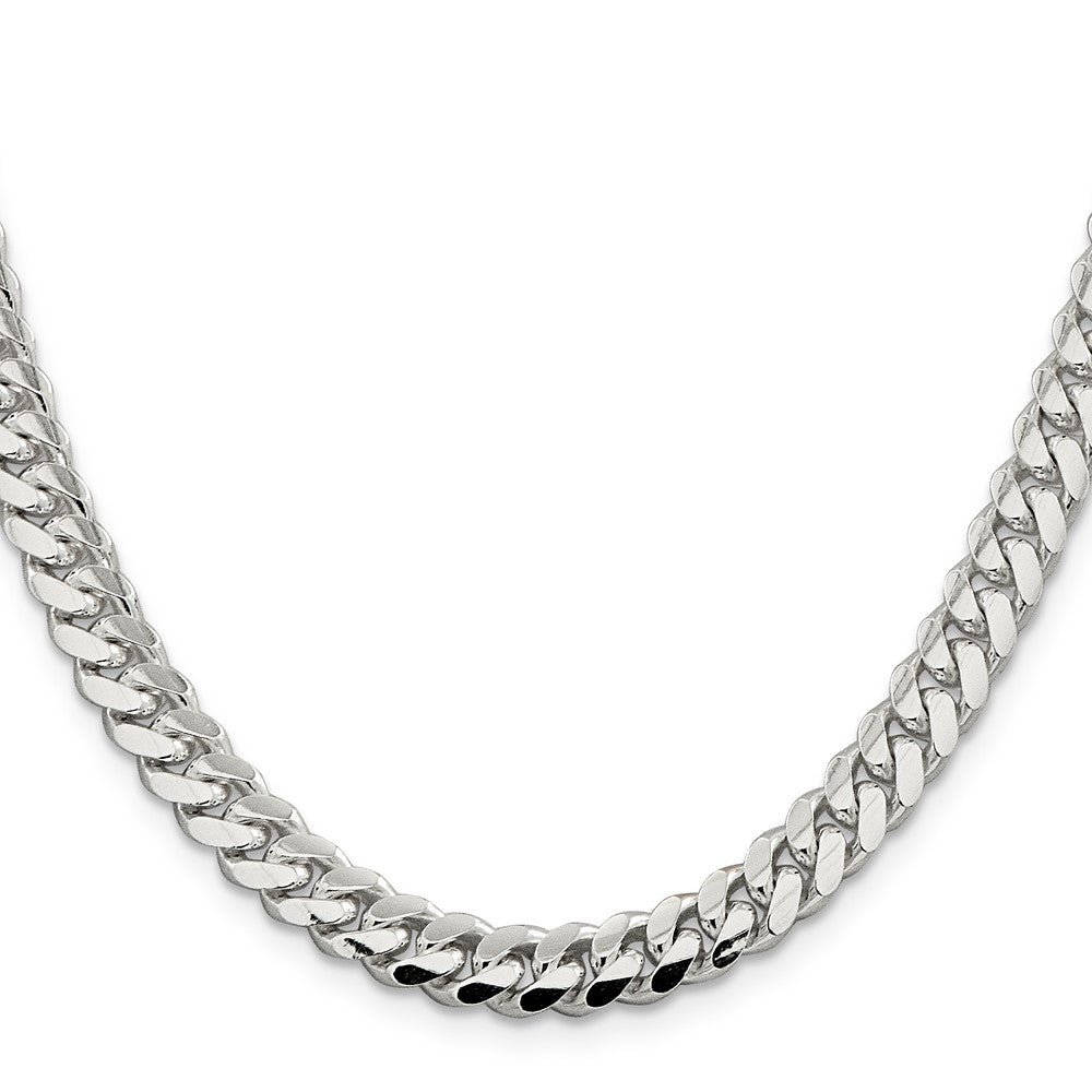 Sterling Silver 7.0mm Polished Domed Curb Chain 22 Inches