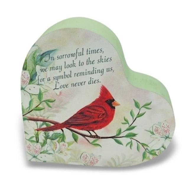 CA Gift  Tabletop Heart Block - Cardinal
