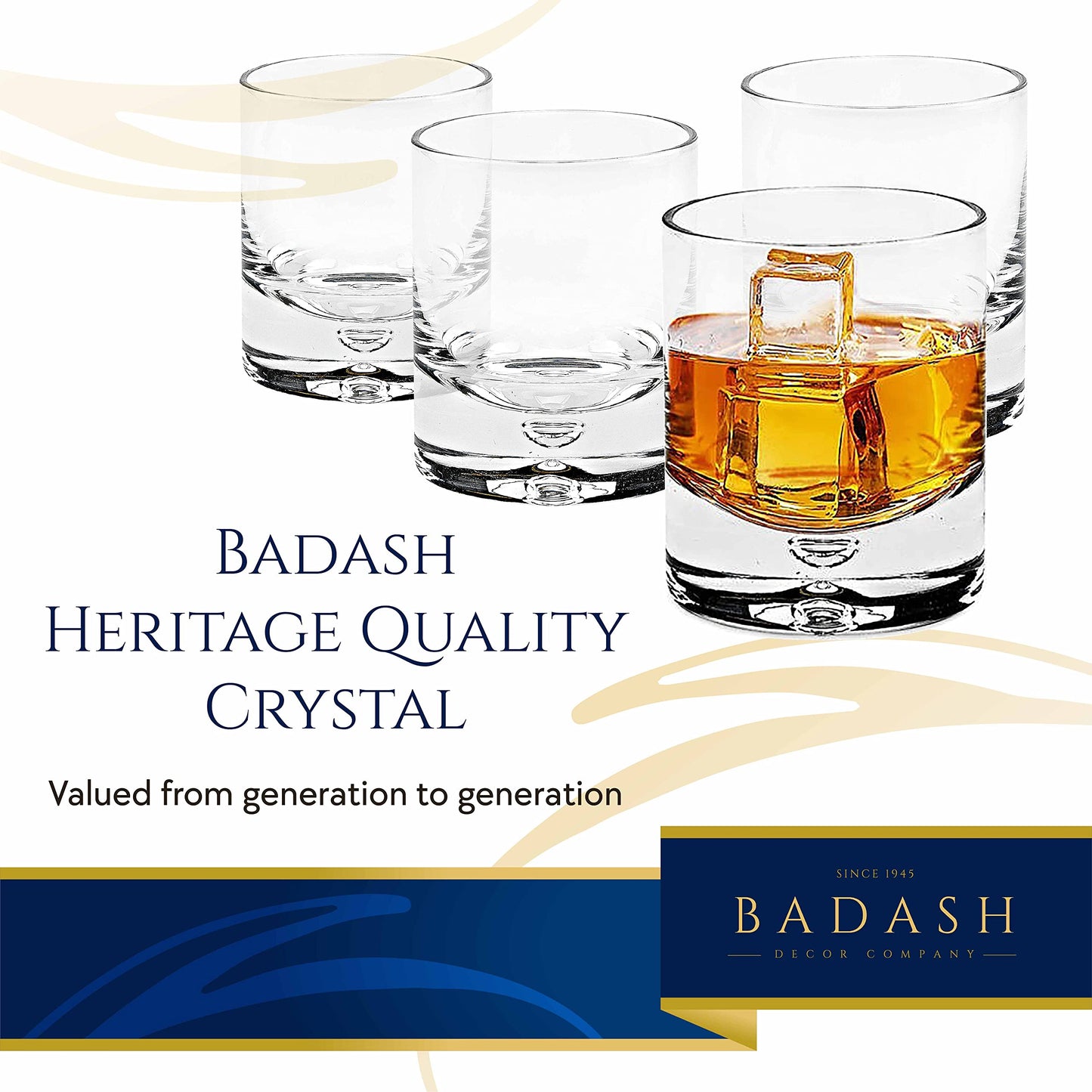 Badash Galaxy Rocks Glasses  4 pc Set