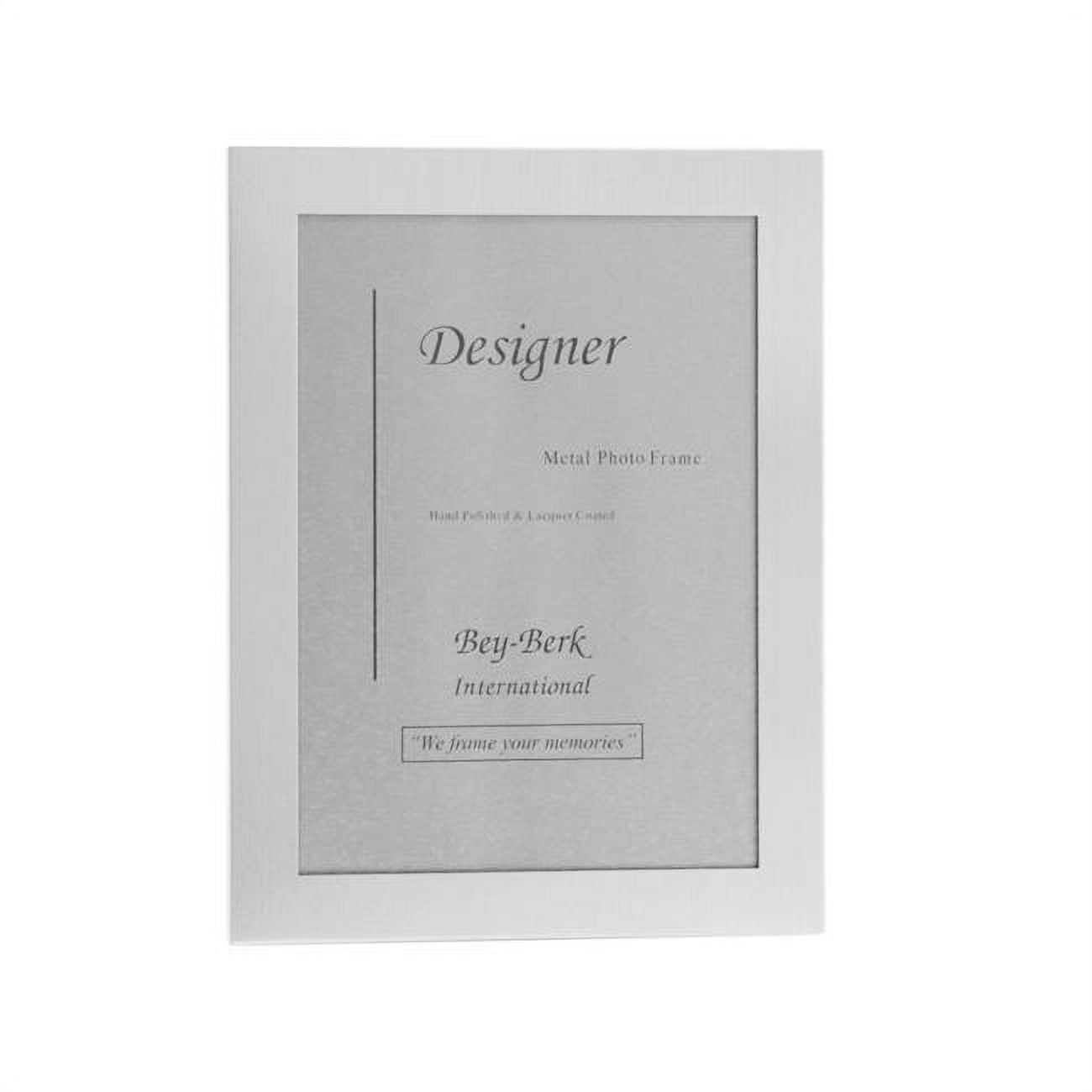 Bey-Berk International SF82-09 Brushed Metal 4 x 6 in. Picture Frame with Easel Back, Silver - 7.25 x 5.25 x 0.25 in.