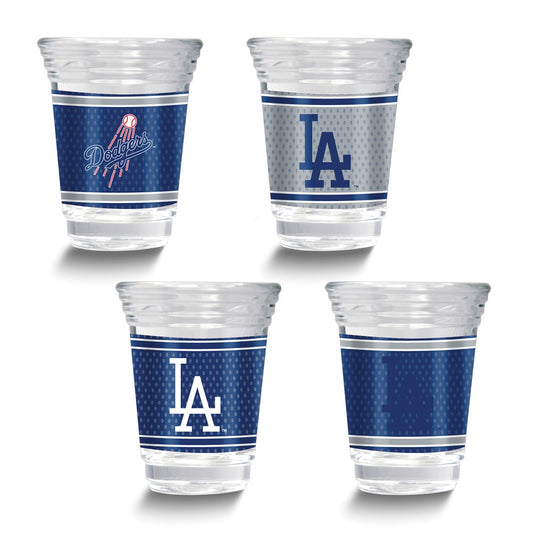 MLB Los Angeles Dodgers 4-piece 2 oz. Shot Glass Set