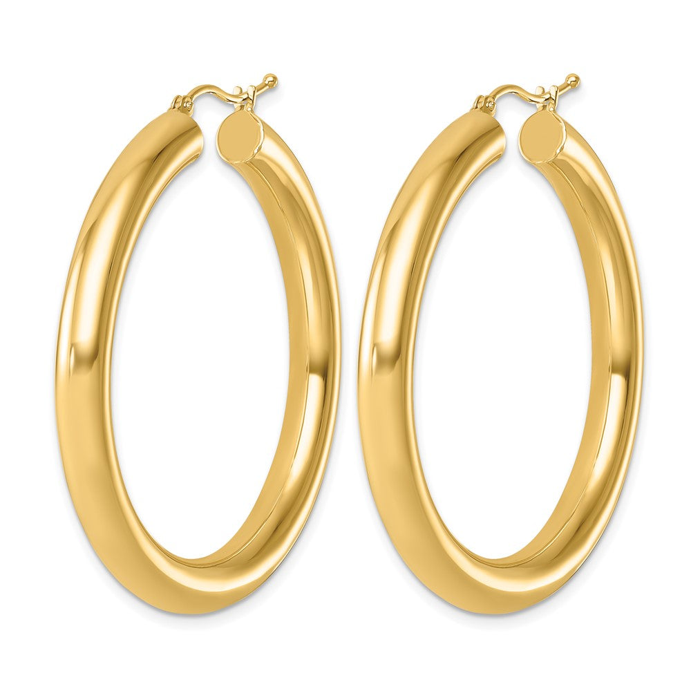 14k Polished 5mm Polished Hoop Earrings