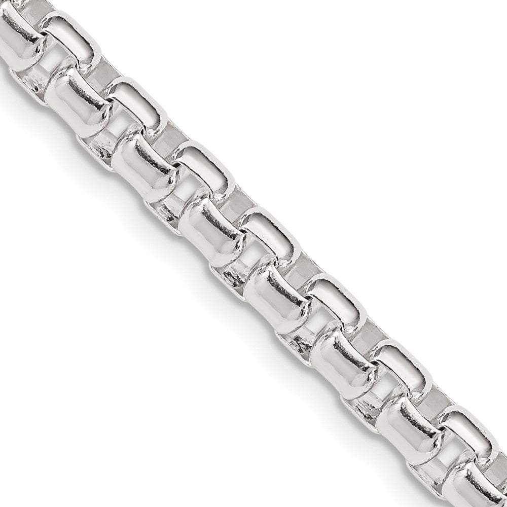 Sterling Silver 5.2mm Round Box Chain 22 Inches