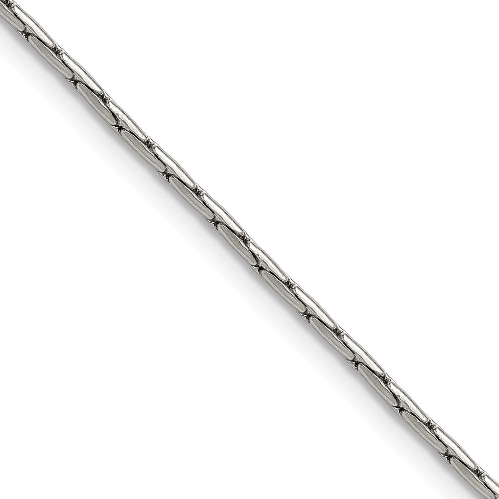 Chisel Stainless Steel Polished 1.7mm 16 inch Oval Box Chain Necklace