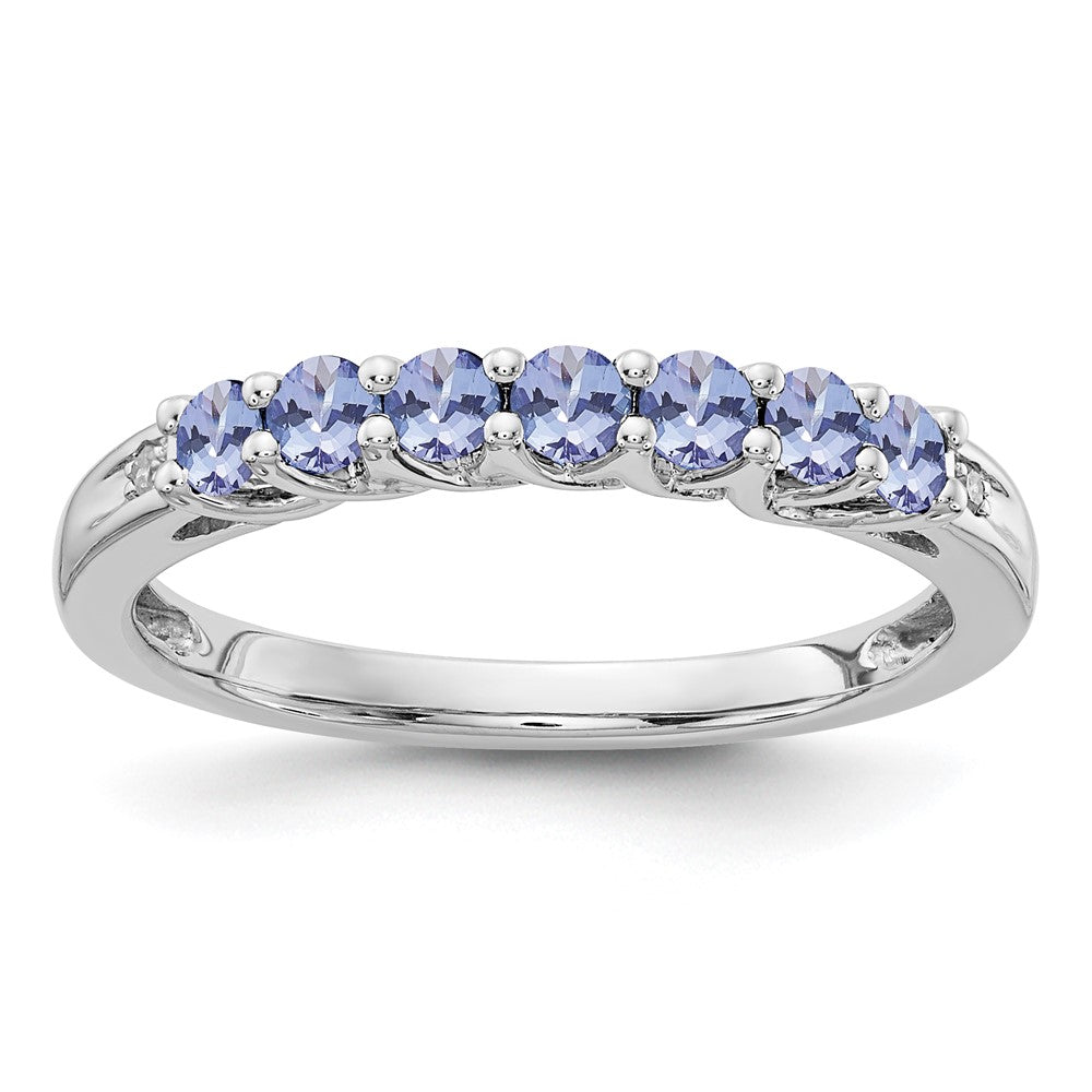 10k White Gold Tanzanite & Diamond Ring