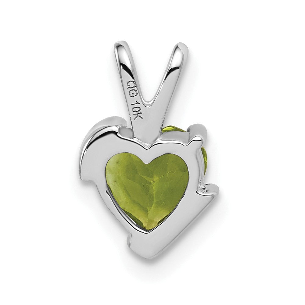 10kw Peridot and Diamond Pendant