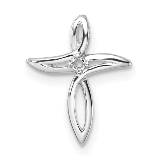 14k White Gold Cross Pendant Mounting