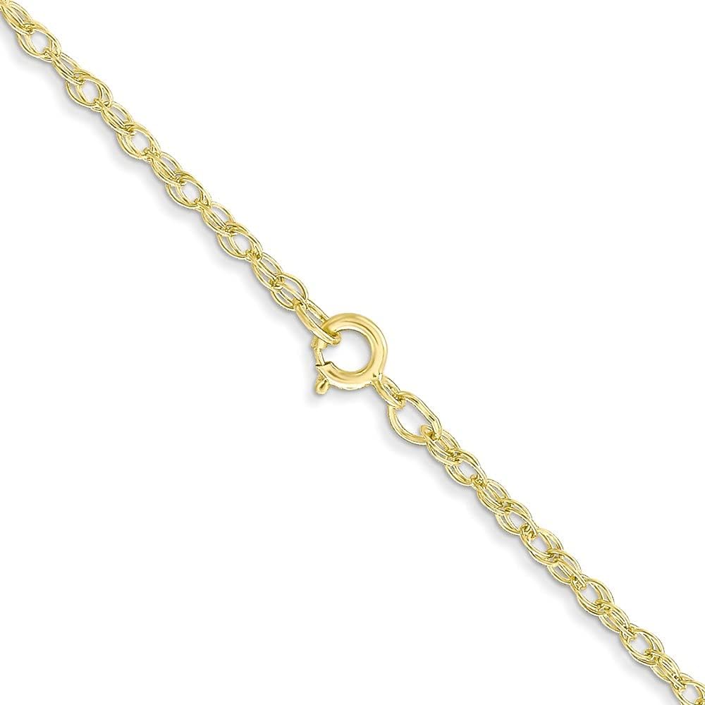 10k 1.35mm Carded Cable Rope Chain