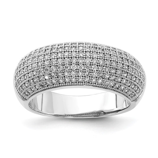 Sterling Silver & CZ Brilliant Embers Polished Ring