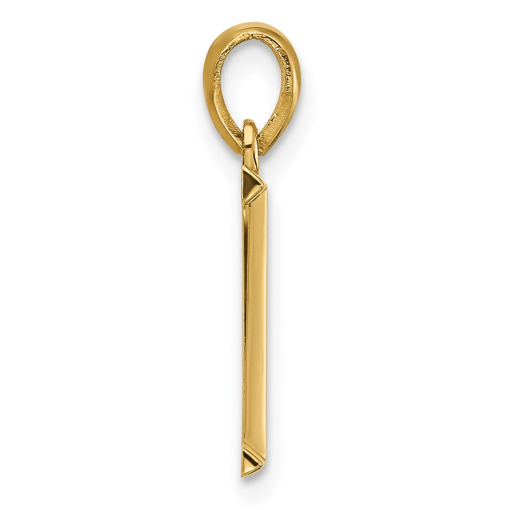 14k Yellow Gold Fancy Letter I