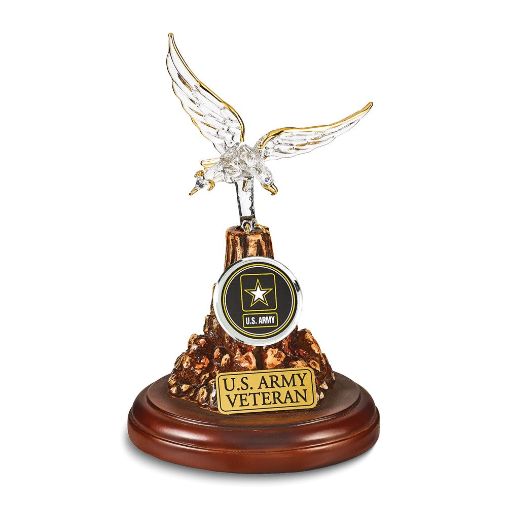 Glass Baron US ARMY VETERAN with Eagle Glass Figurine