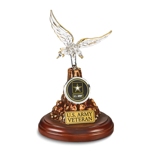 Glass Baron US ARMY VETERAN with Eagle Glass Figurine