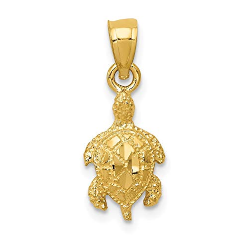14K Turtle Pendant