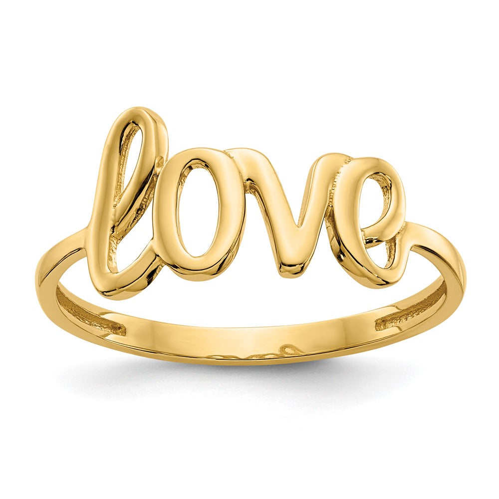 14k Polished Love Ring Size 7