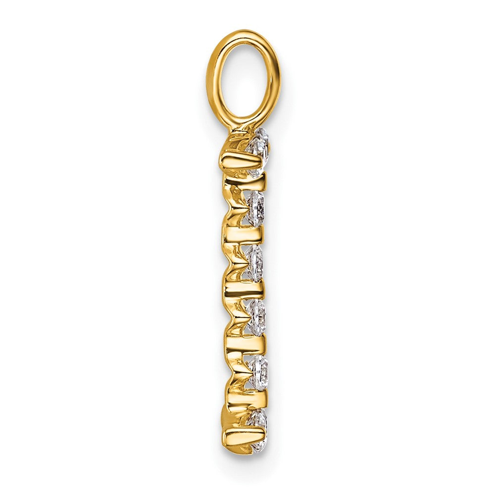 True Origin 14k 1/3 carat Lab Grown Diamond VS DEF Alphabet I Pendant