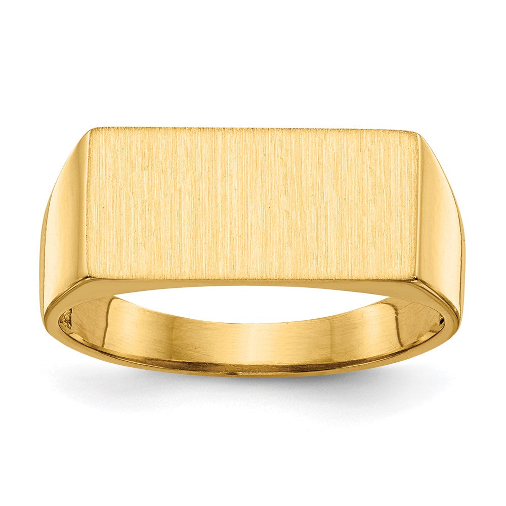 10ky 8.0x16.5mm Open Back Men's Signet Ring
