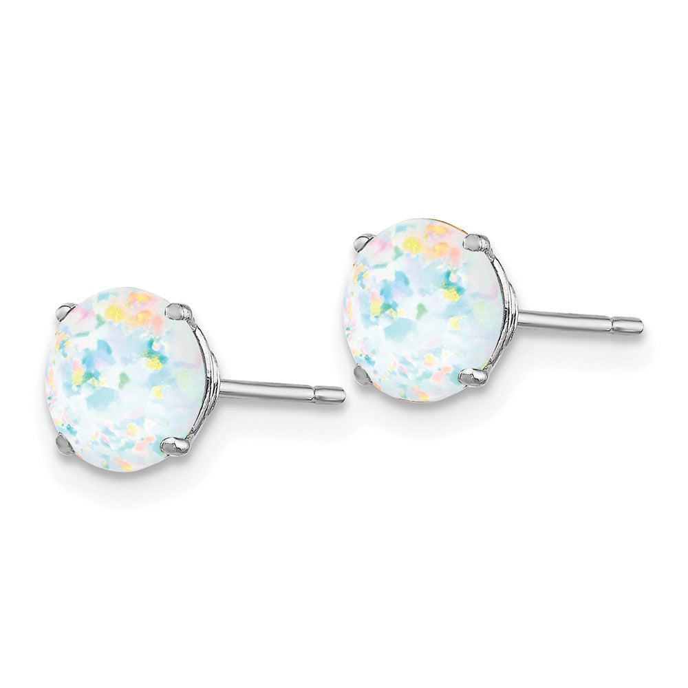 14kw Created Opal Earrings