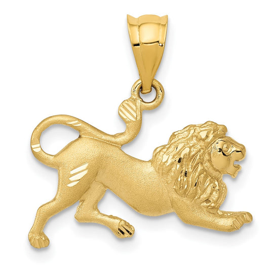 14k Lion Charm Yellow Gold