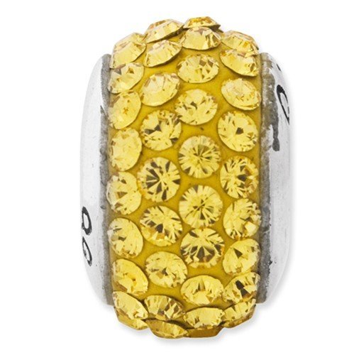 Sterling Silver Reflections November Full Yellow Preciosa Crystal Bead