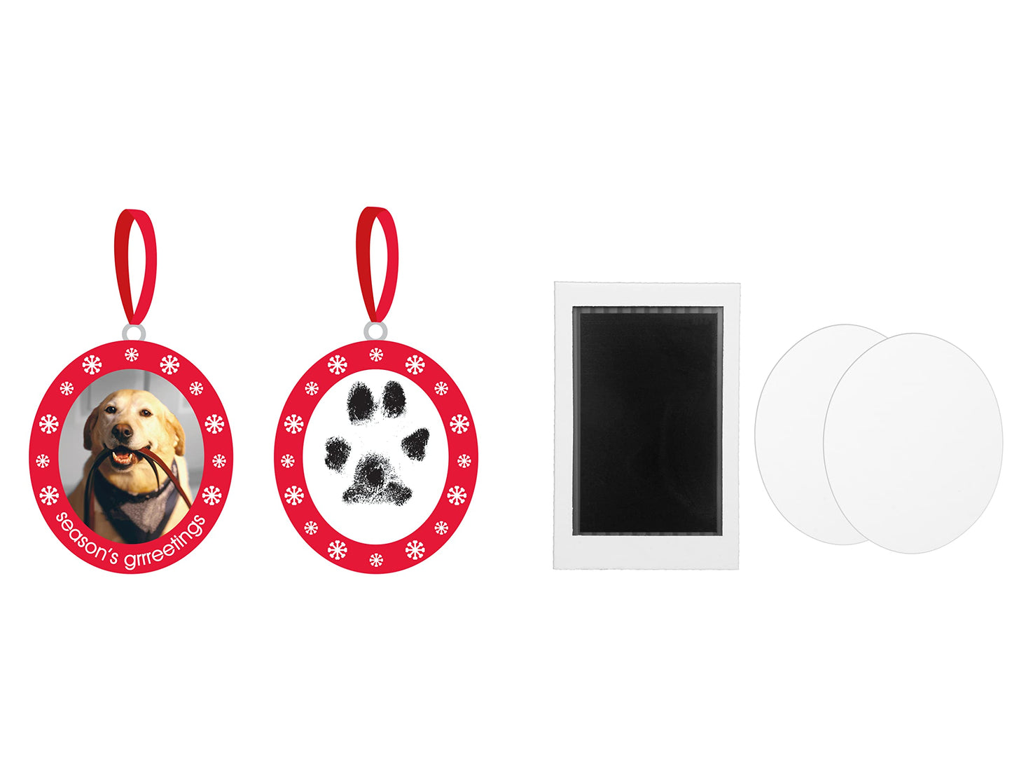 Pearhead Pawprints Double-Sided Photo Ornament and Clean-Touch Ink Pad