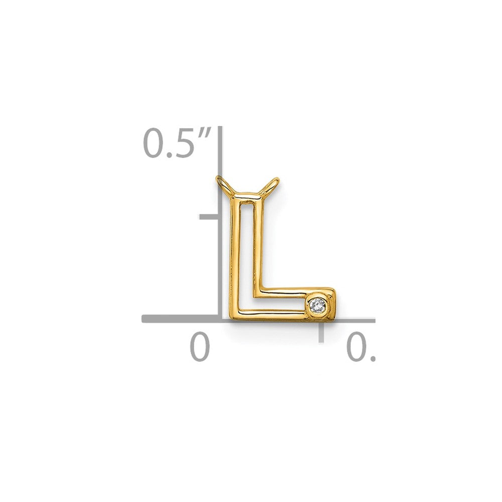 Stella & Dot 10ky Diamond Initial L Charm Element