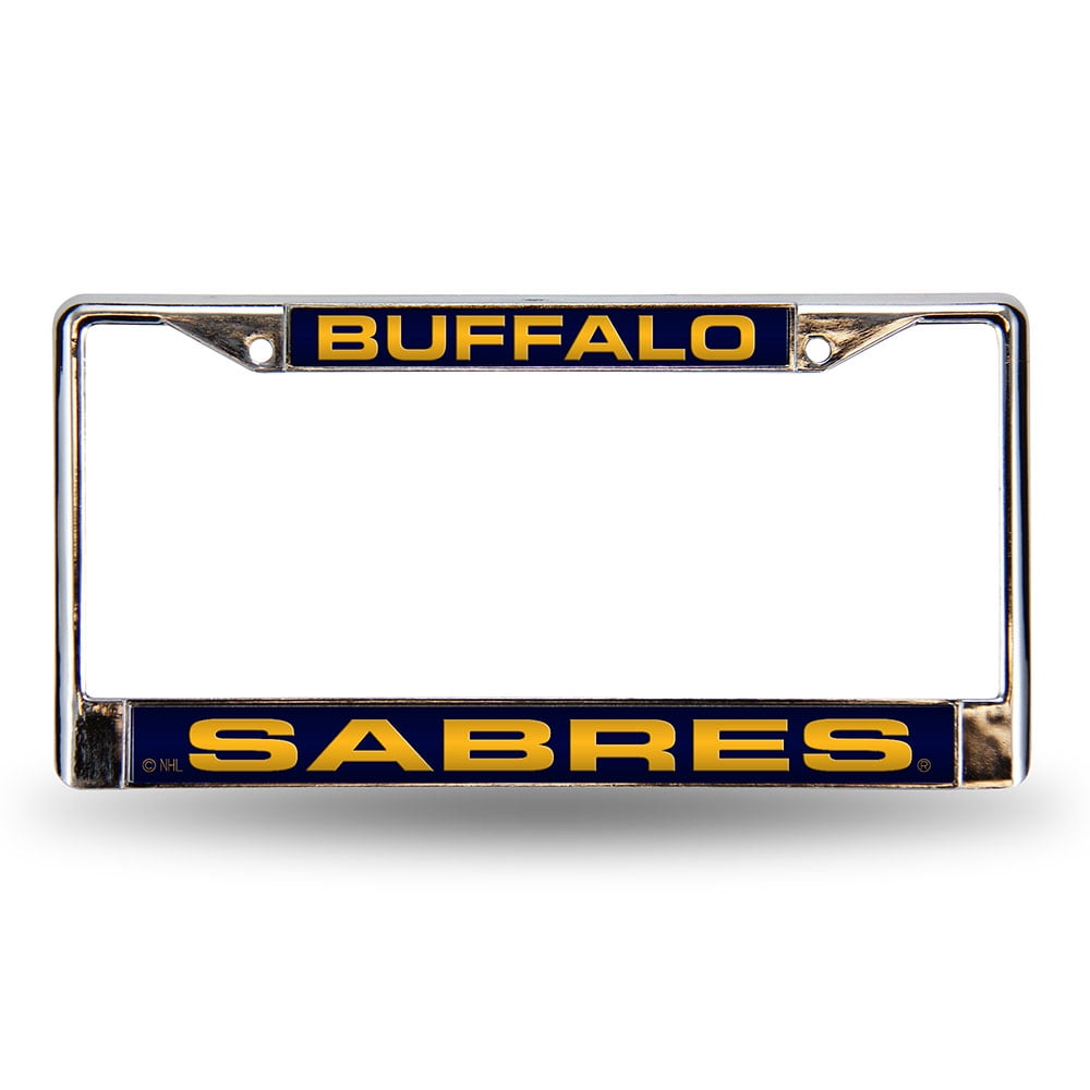 Buffalo Hockey Sabre's Car Frame - Chrome Metal Laser Cut License Plate Frame