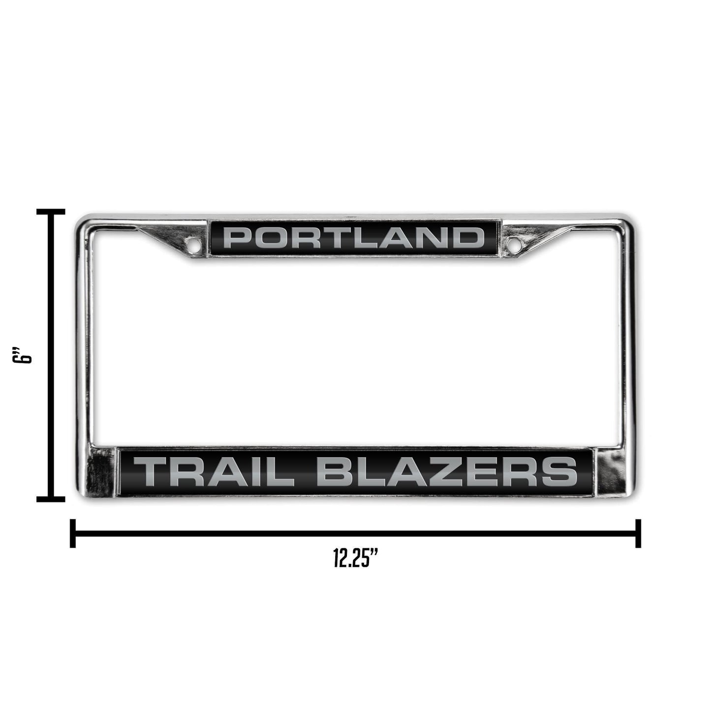 Portland Trail Blazers NBA Chrome Laser Cut License Plate Frame