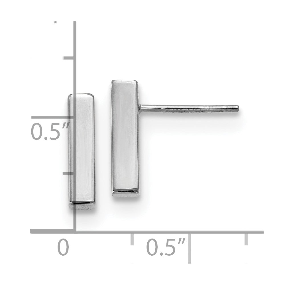 10K White Gold Polished Post Earrings