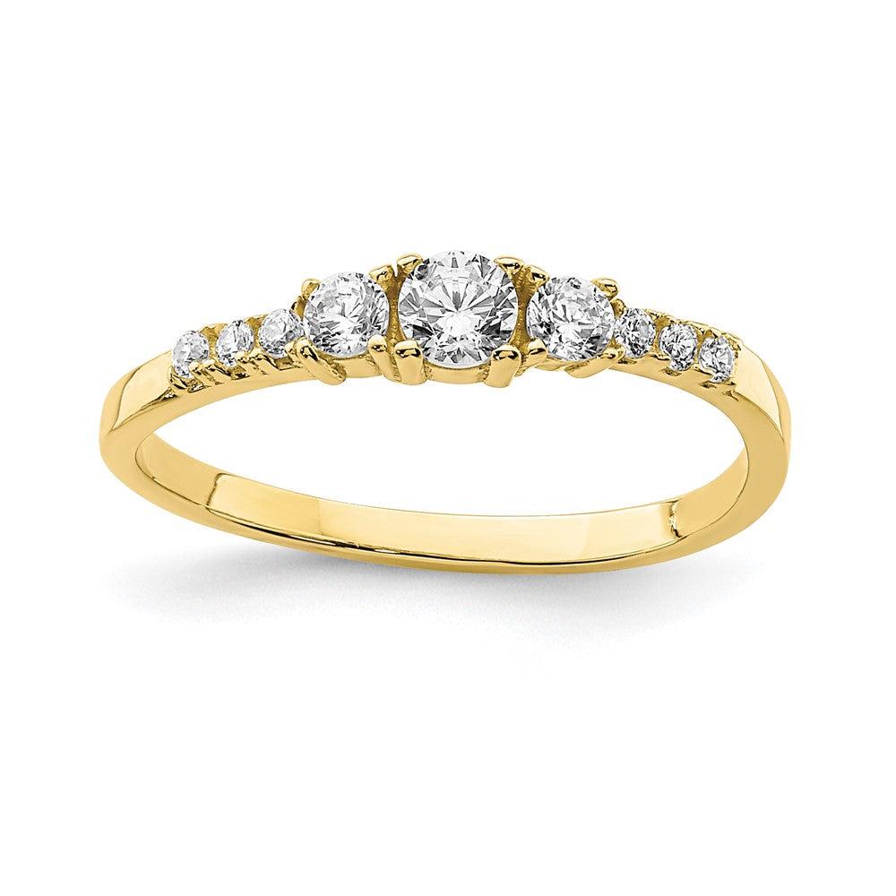 10K CZ Fancy Child's Ring Size 2.5