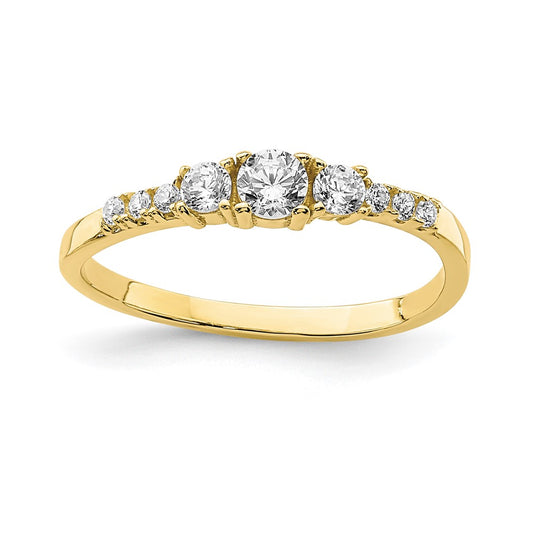 10K CZ Fancy Child's Ring Size 2.5