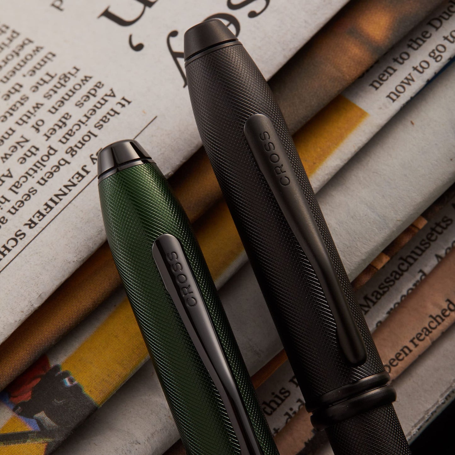 Cross Townsend® Matte Green PVD Micro-knurl Ballpoint Pen