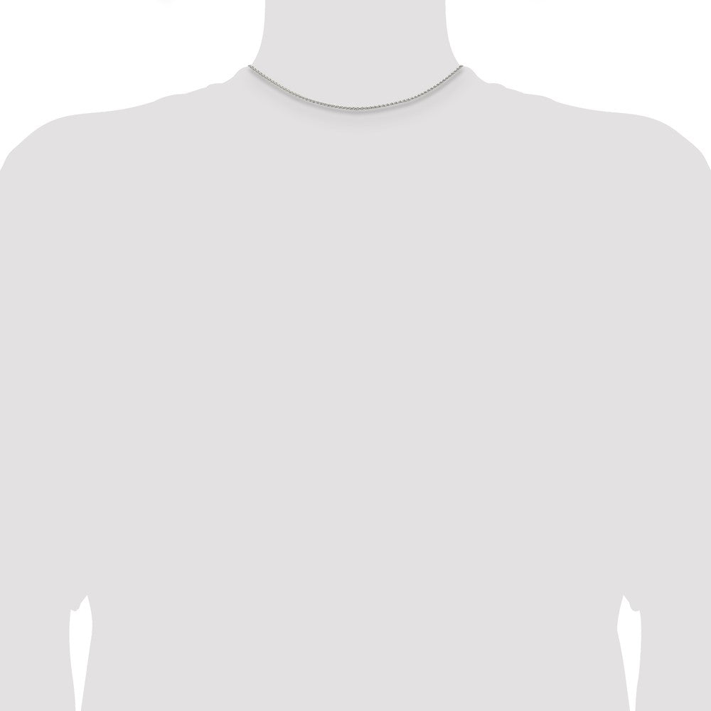 Sterling Silver 1.5mm Round Spiga Chain 14 Inches