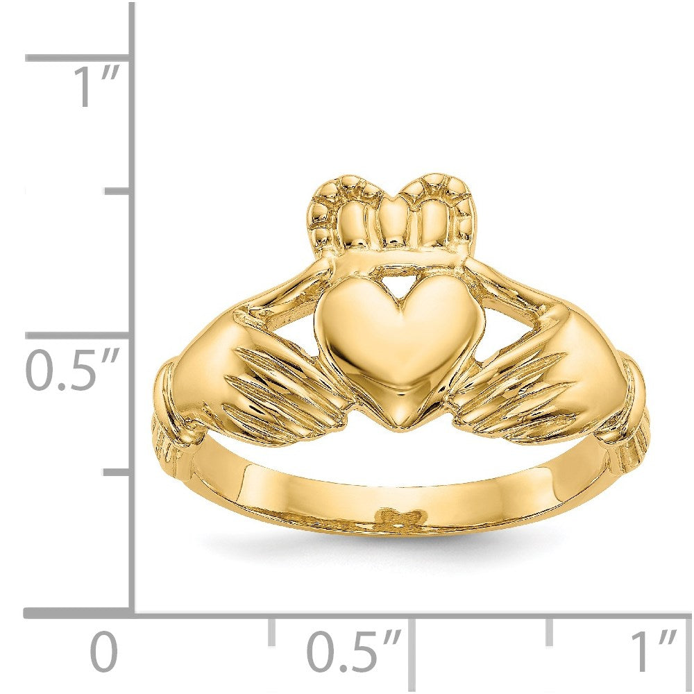 14k Men's Claddagh Ring Size 8.75