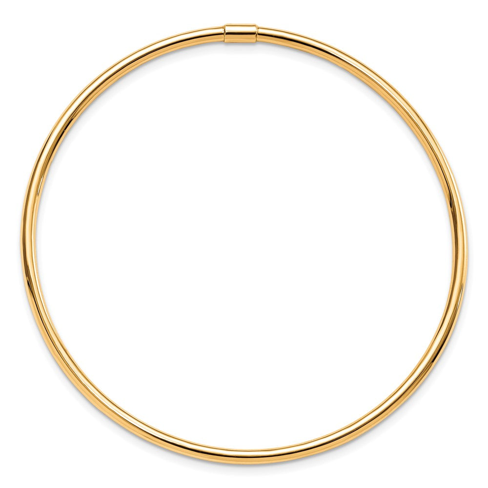 10K Yellow Gold Slip-On Bangle 8.25  inches