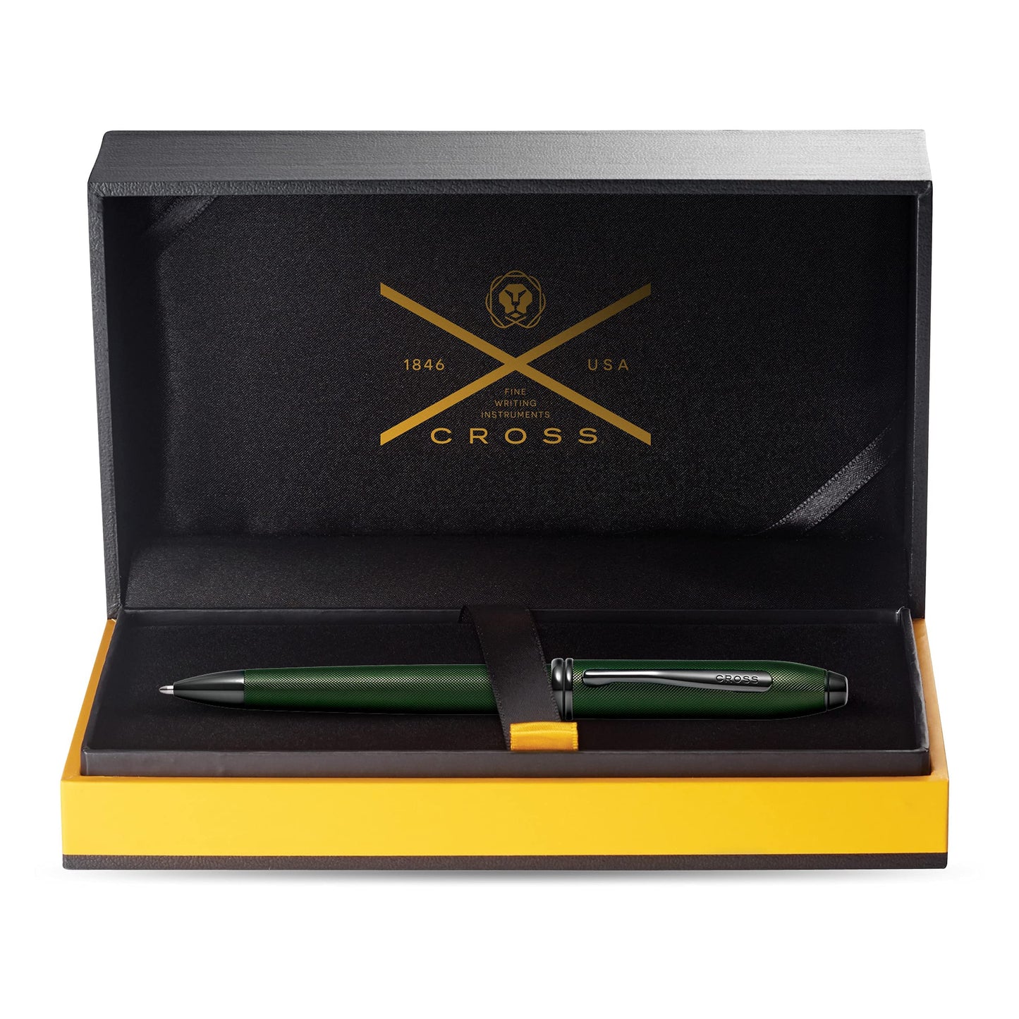 Cross Townsend® Matte Green PVD Micro-knurl Ballpoint Pen