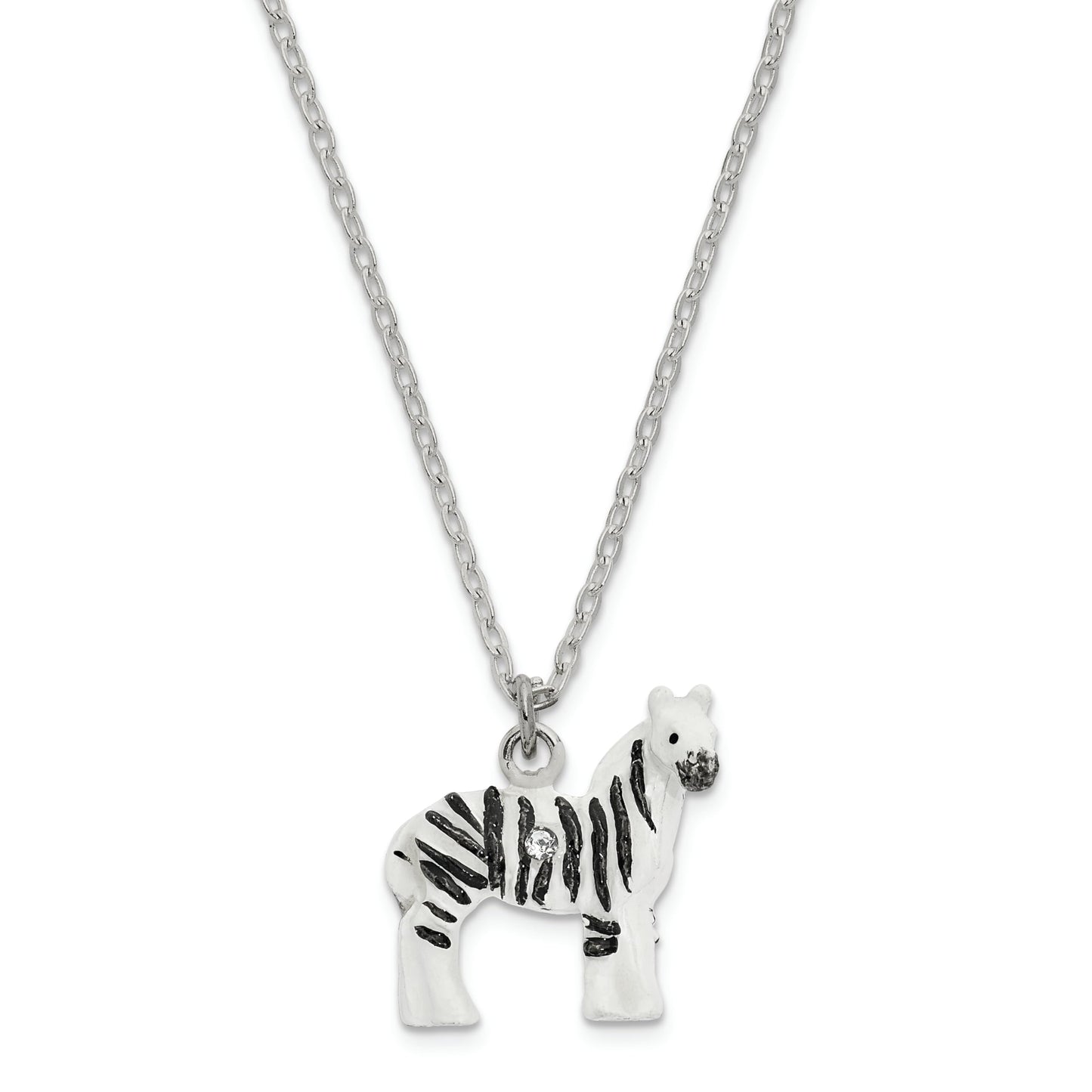 Pewter Enamel Zebra Trinket Box