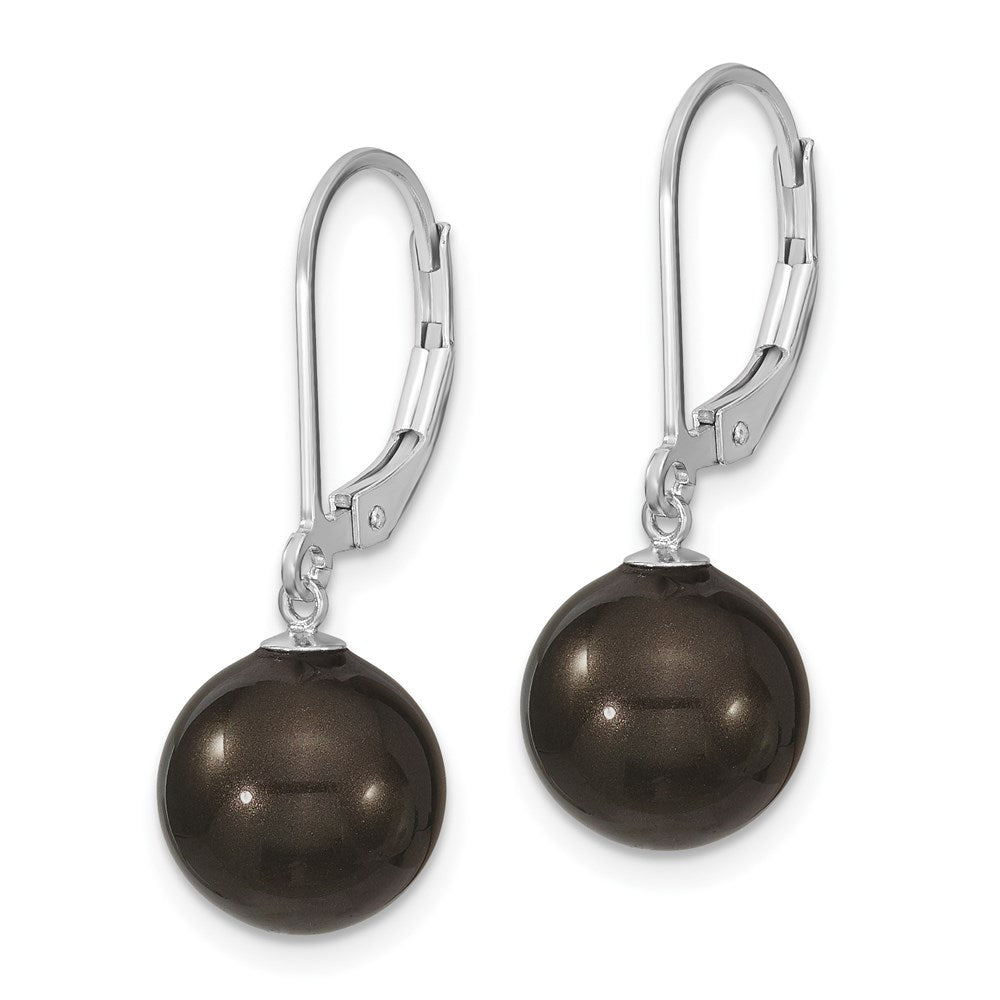 Sterling Silver Rhodium-Plated 2mm Heart Hoop Earrings