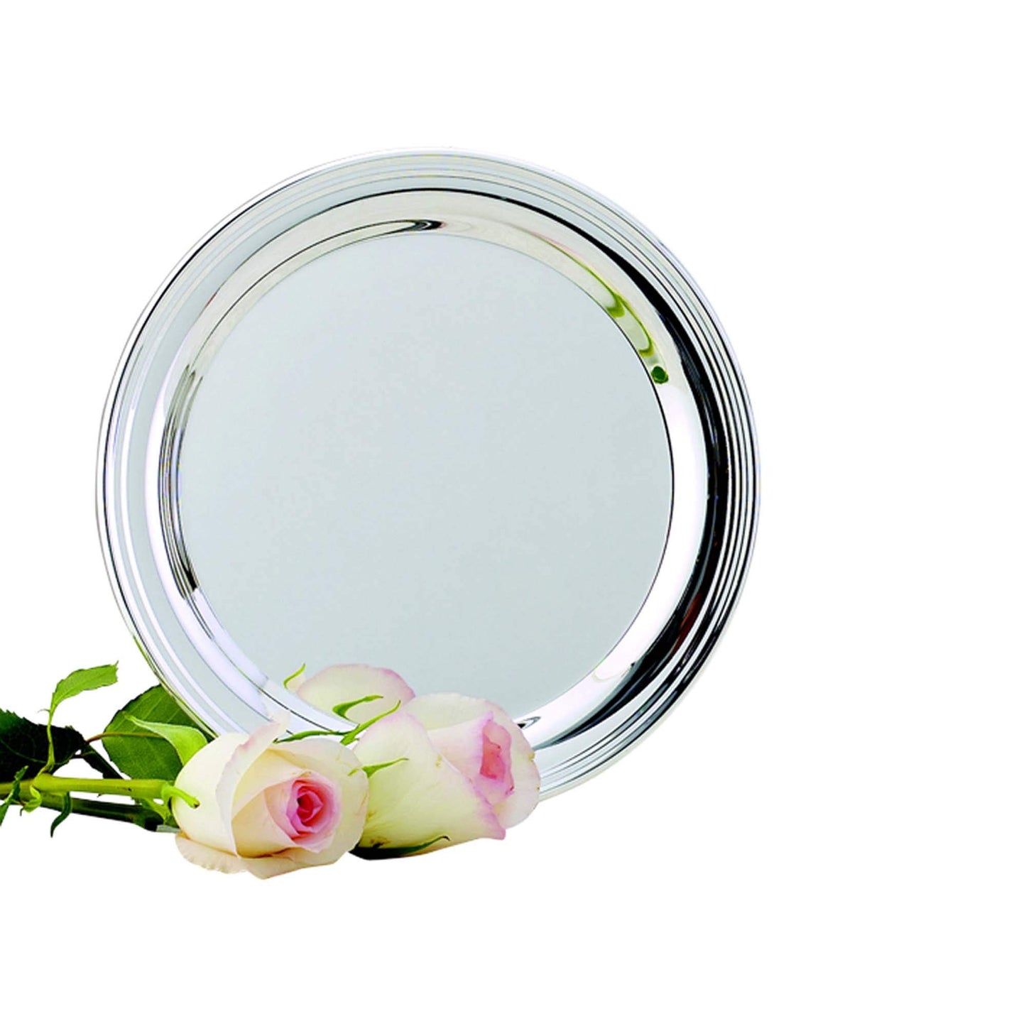 Creative Gifts International  12 in. Nickel Plated Simon Tray - Silver
