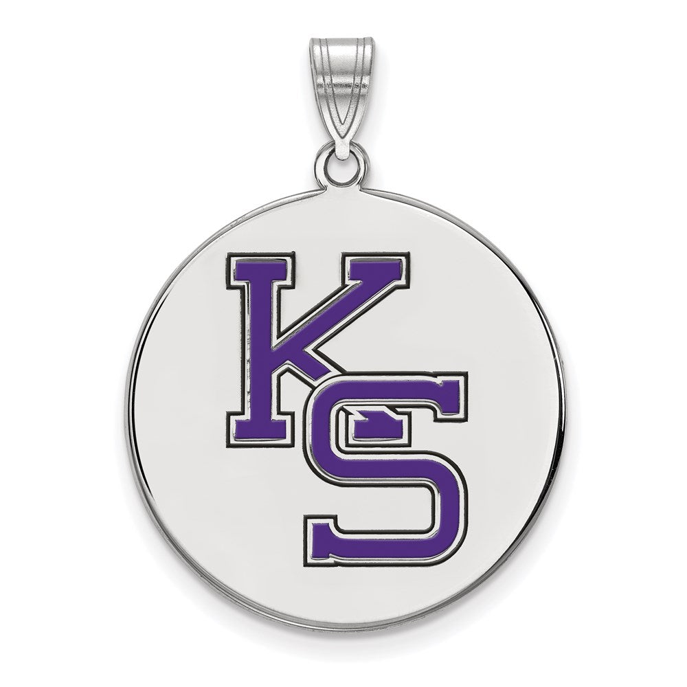Large (3/4 Inch) Enamel Disc Pendant (Sterling Sliver)