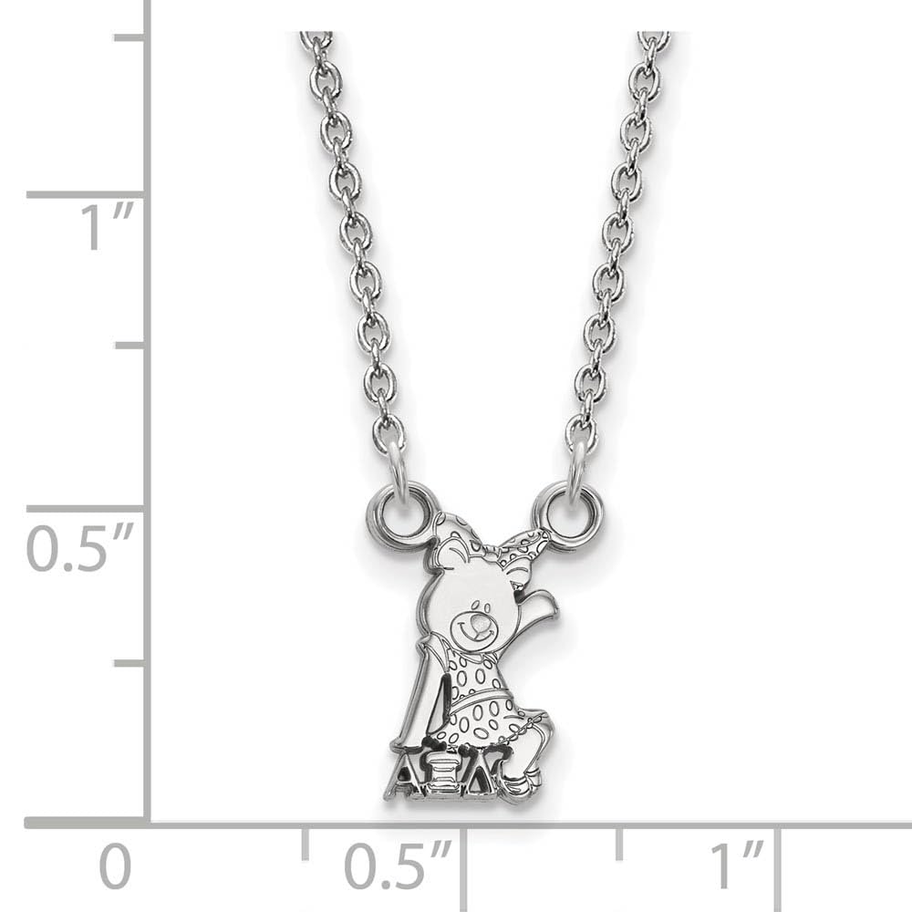 Sterling Silver 18in Official Licensed Greek Sororities Alpha Xi Delta (???) XS Pendant w/ Necklace