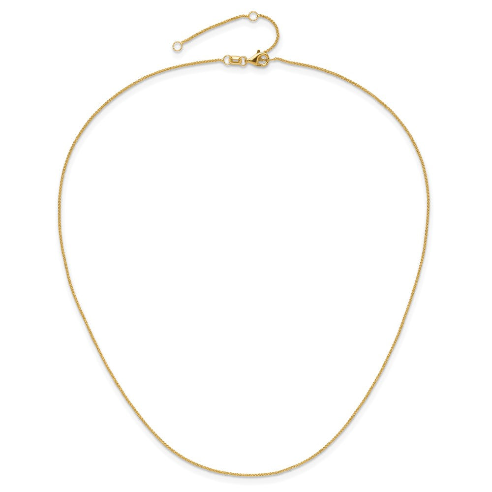 10k .8mm Baby Spiga 1in+1in Adjustable Chain