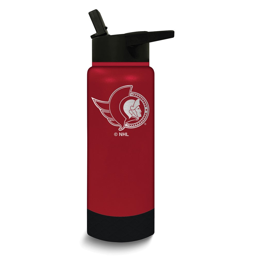 NHL Ottawa Senators Stainless Steel Silicone Grip 24 oz. Water Bottle