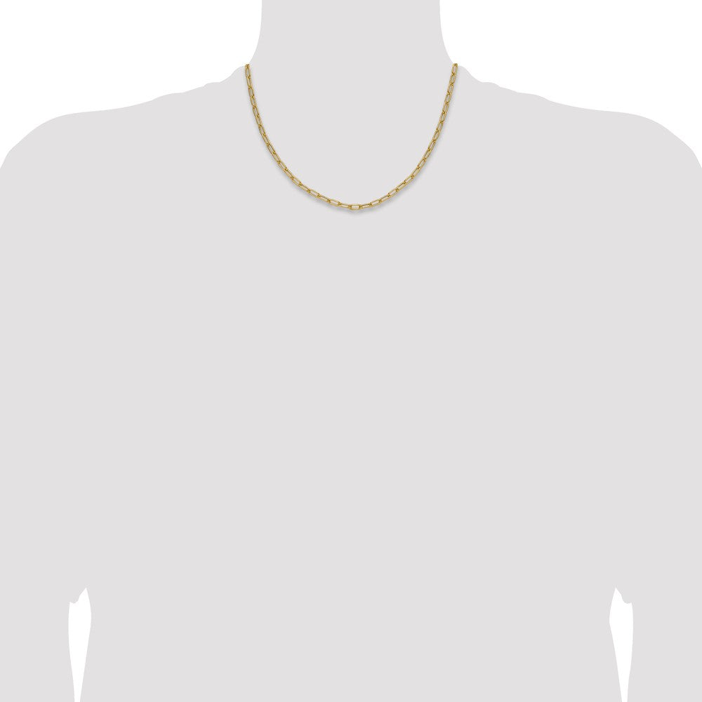 14k 3.7mm Semi-Solid Paperclip Chain