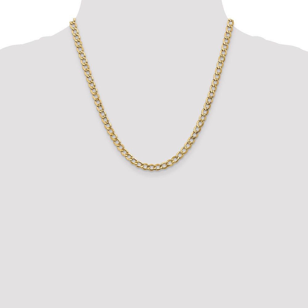 10K 5.25mm Semi-Solid Curb Chain