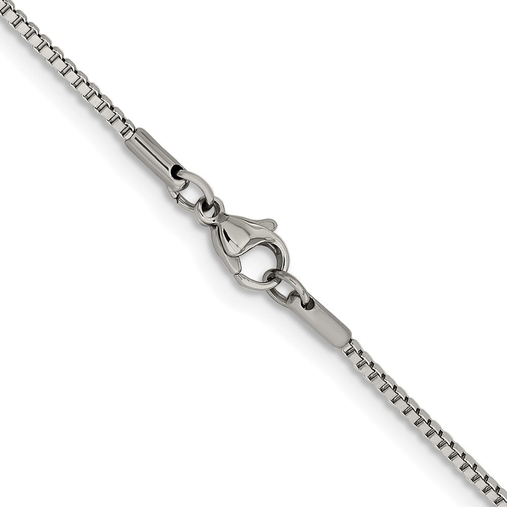 Stainless Steel Polished 1.5mm 16in Box Chain