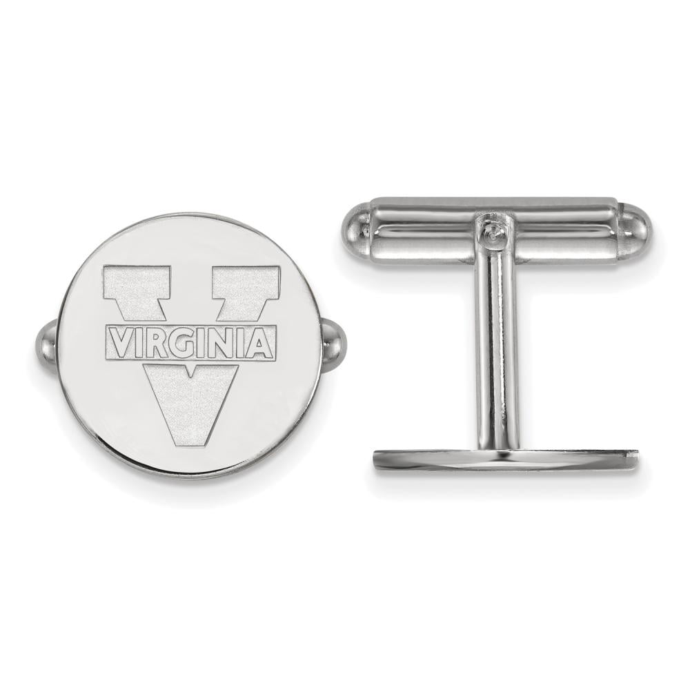 Sterling Silver LogoArt Official Licensed Collegiate University of Virginia (UVA) Cuff Link
