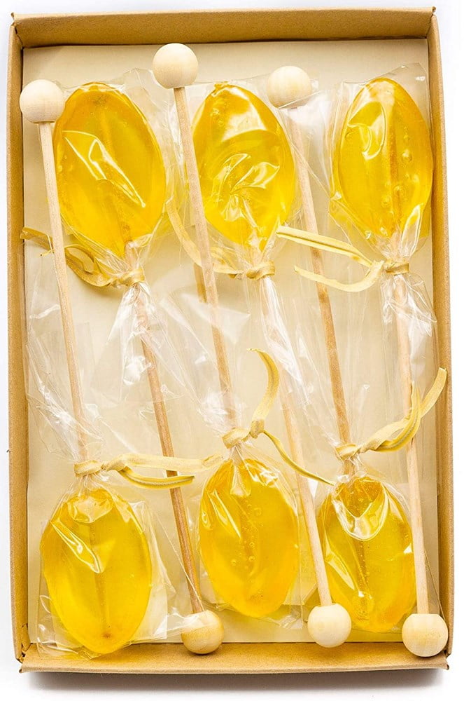 Hand Made in USA Flavored Honey On Wooden Stirrer Gift Pack (6 Count)